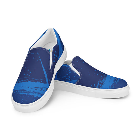 Grunge textured Men’s slip-on canvas shoes