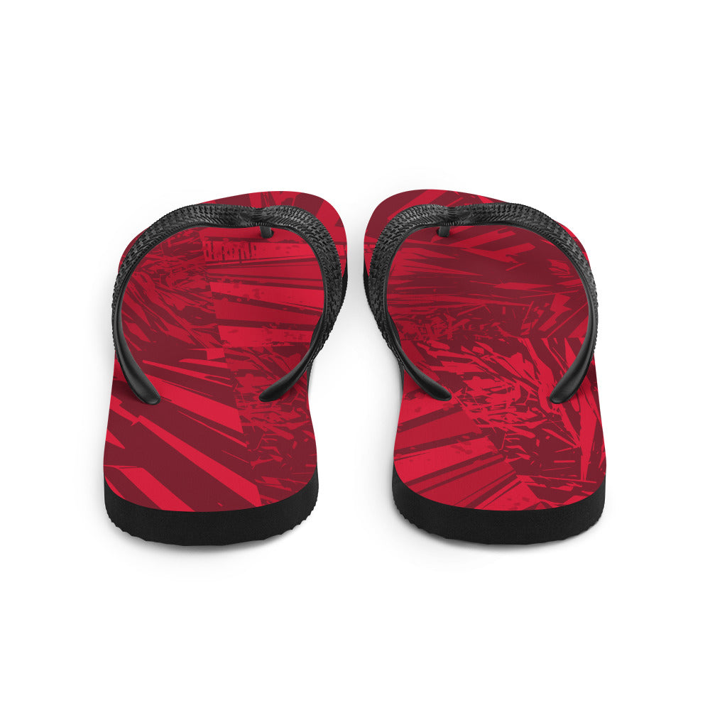 Red jersey pattern Flip-Flops