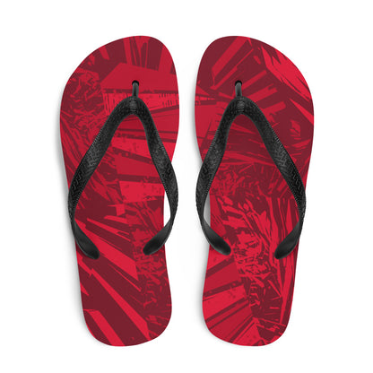 Red jersey pattern Flip-Flops