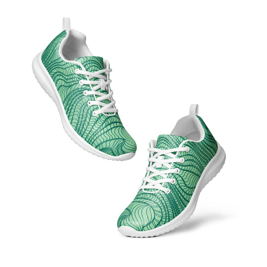 waves pattern Women’s athletic shoes