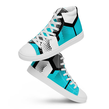 White Spot Pattern Women’s high top canvas shoes