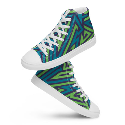 White Ocean Breeze Women’s high top canvas shoes