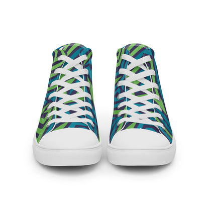 White Ocean Breeze Women’s high top canvas shoes