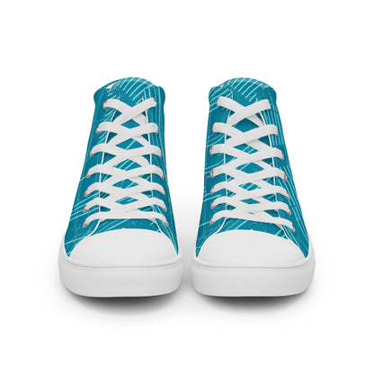 White Refreshing and Tranquil Women’s high top canvas shoes