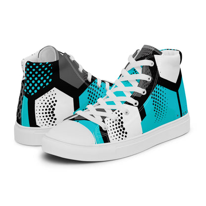 White Spot Pattern Women’s high top canvas shoes