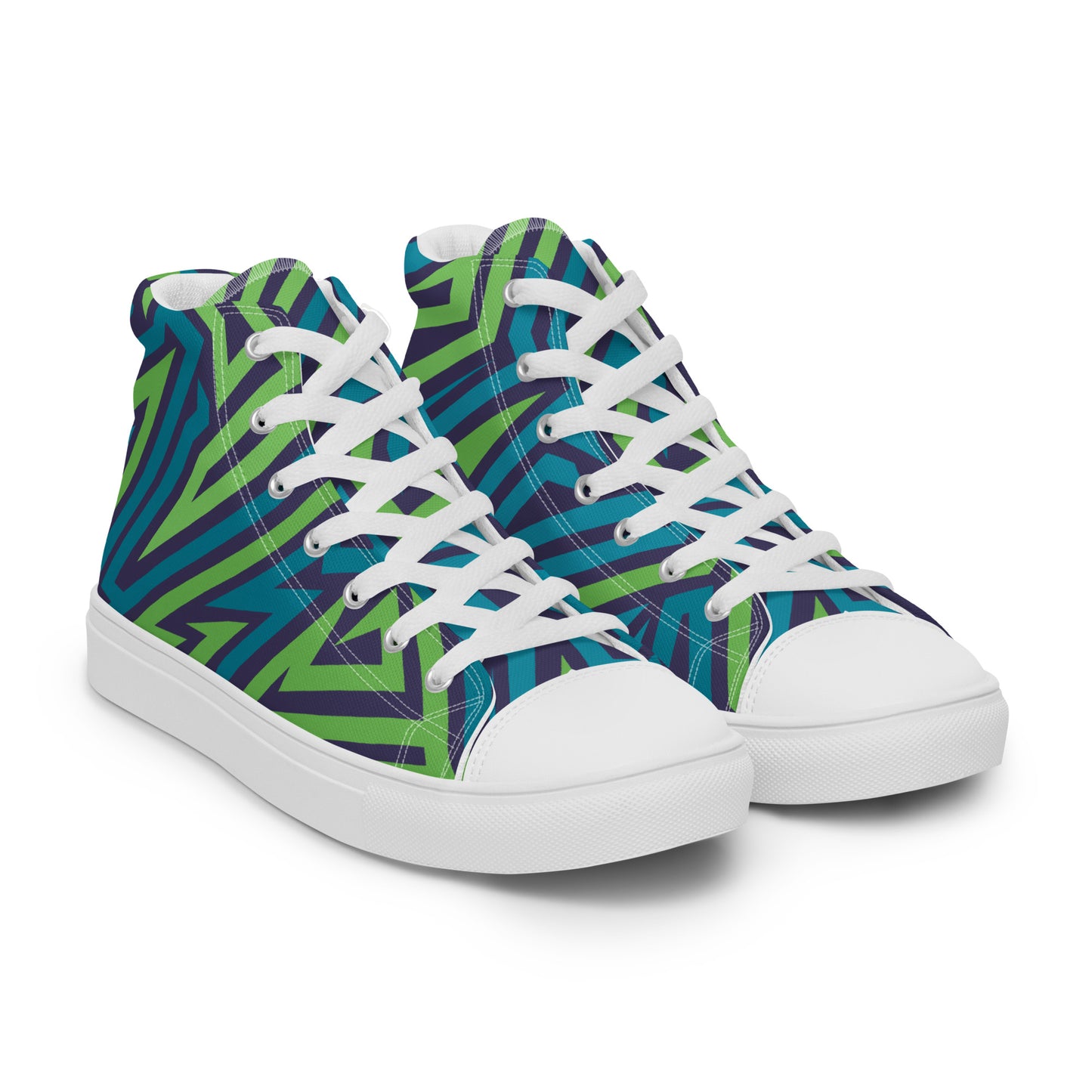 White Ocean Breeze Women’s high top canvas shoes