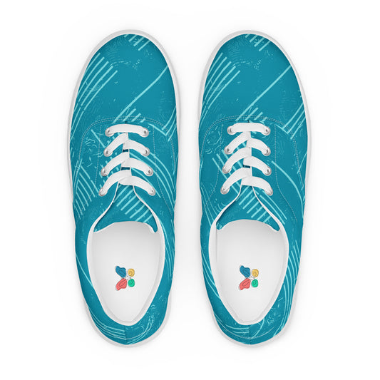 Refreshing and Tranquil Women’s lace-up canvas shoes