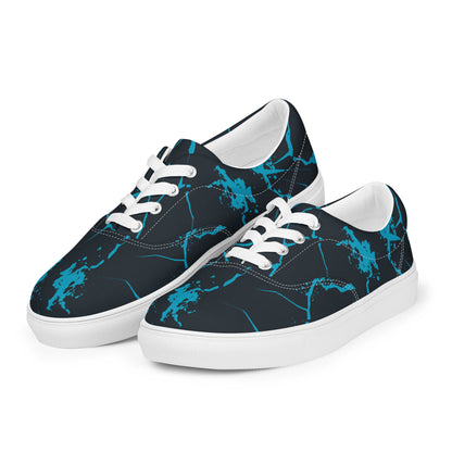 Nautical Waves Women’s lace-up canvas shoes