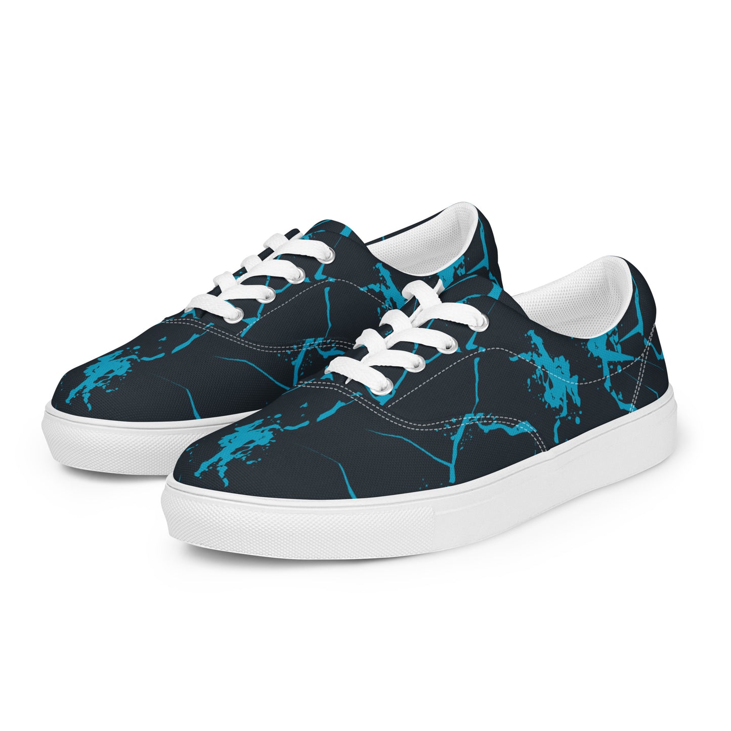 Nautical Waves Women’s lace-up canvas shoes