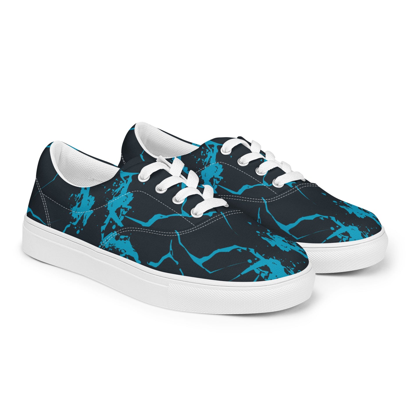 Nautical Waves Women’s lace-up canvas shoes