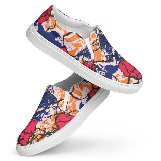 Chromatic Veins Women’s slip-on canvas shoes